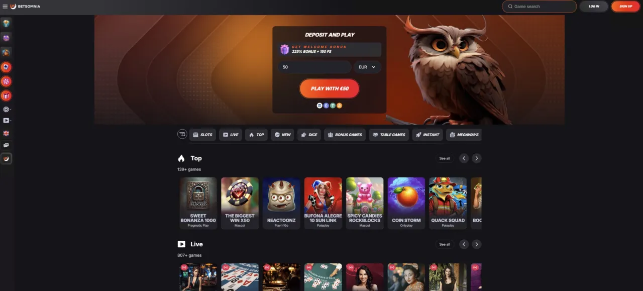 Betsomnia Casino